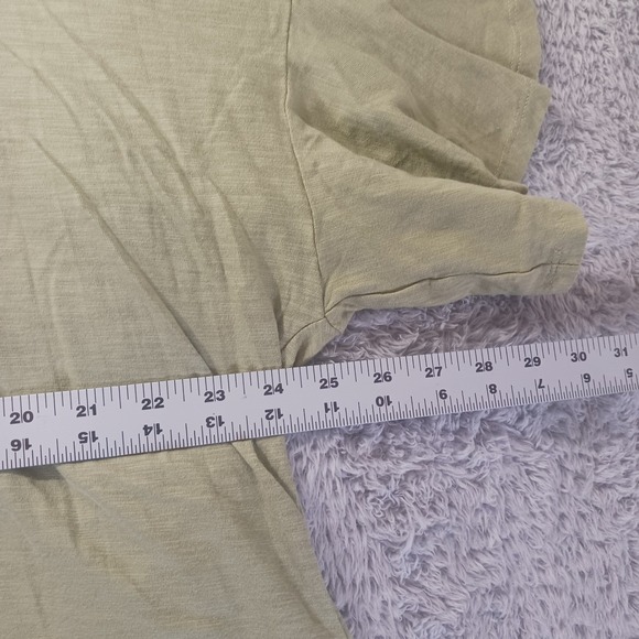 Ruby Rd 3X Green Lace Trim V Neck Tie Front Blouse Short Sleeve Plus Size‎ Top - Picture 3 of 7